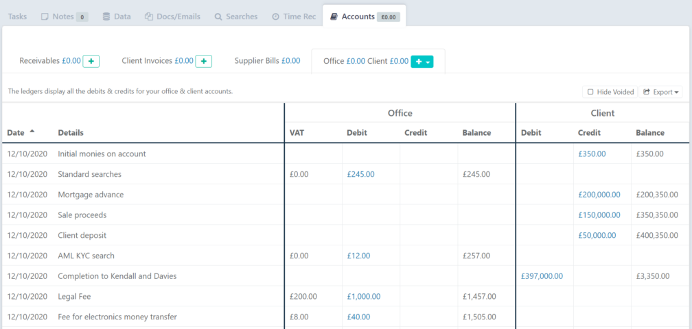 Conveyancing Client Accounting In Touch Case Management